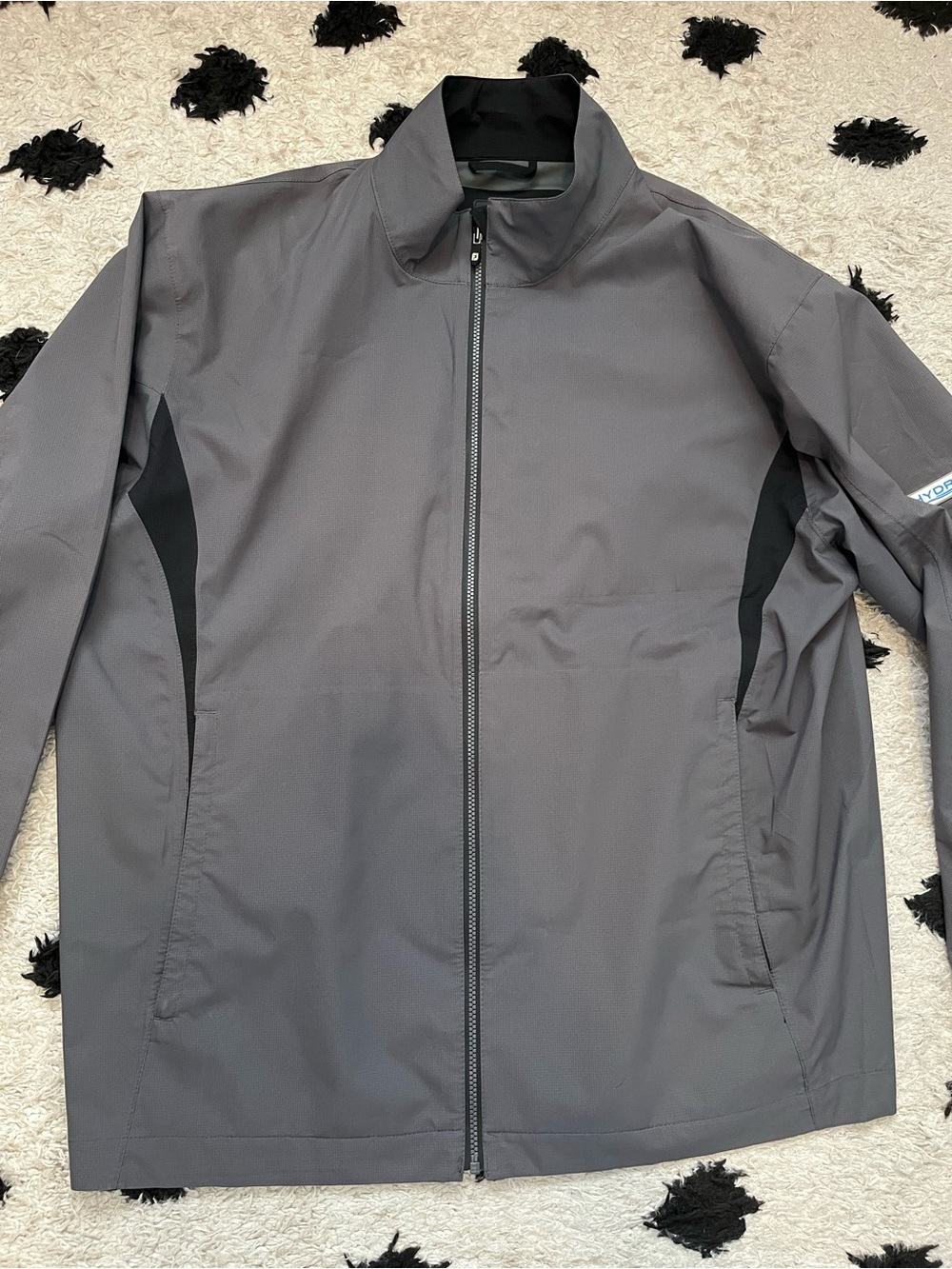 Footjoy size Large hydro lite rain jacket Gray Full-Zip Lightweight Jacket